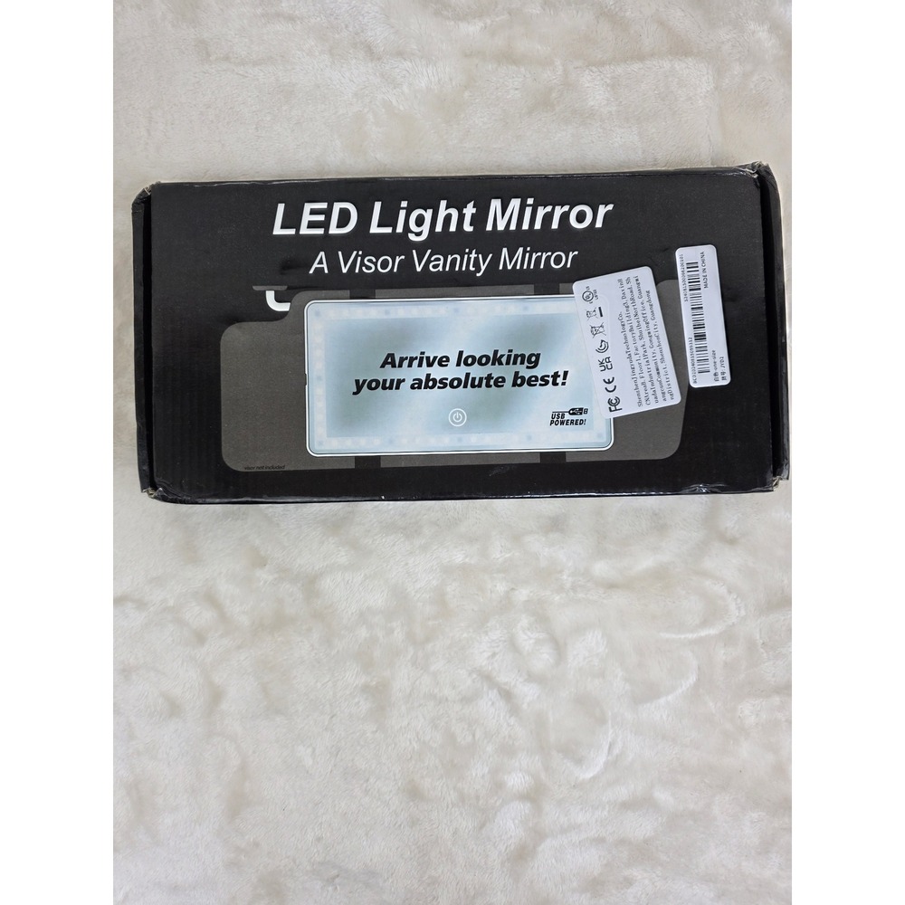 LED Light Mirror Car Visor‎ Vanity With Light 1000 Lumens Dual Dimmer NIB